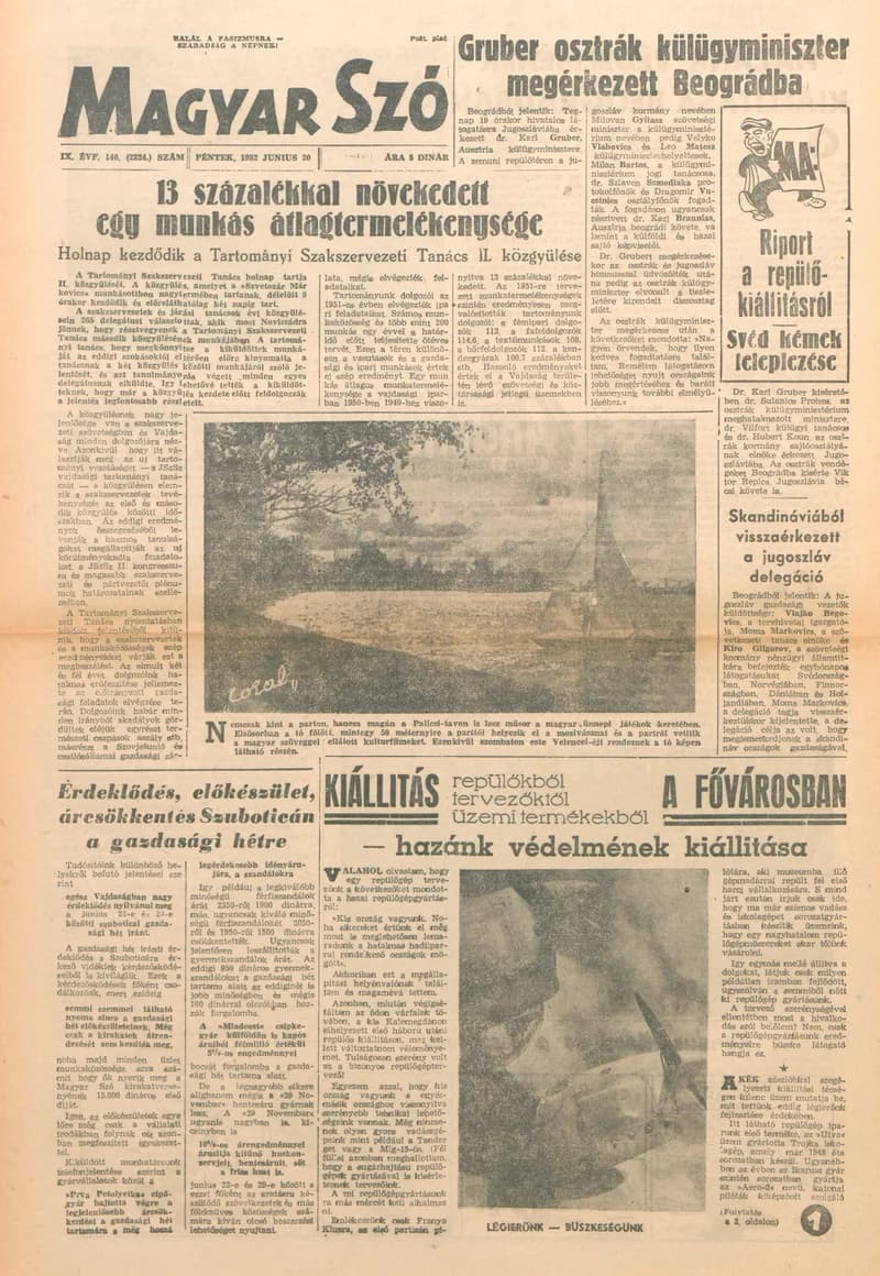 Magyar Szó, 9. évf. 1952. június 20. 146. sz. 1–6. oldal