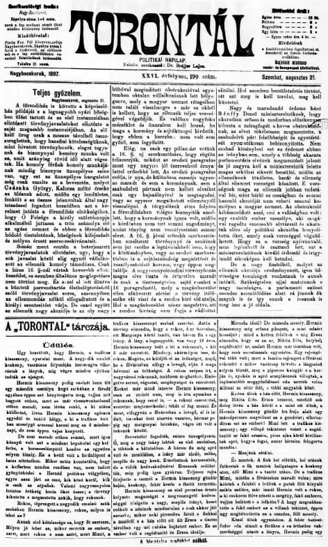 Torontál, 26. évf. 1897. augusztus 21. 190. sz.