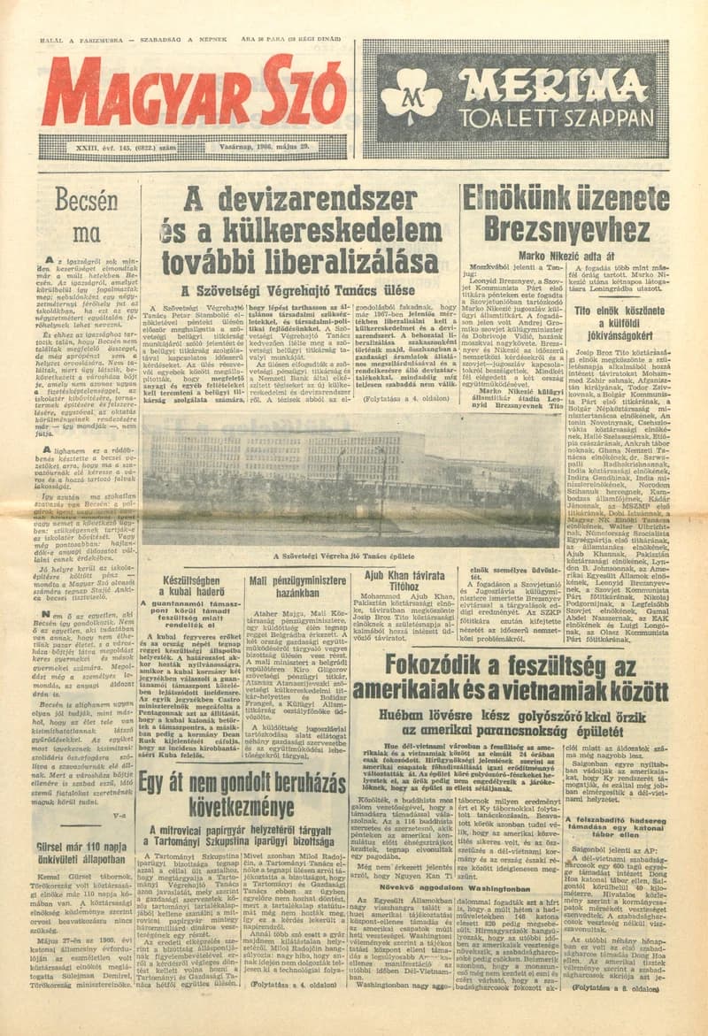Magyar Szó, 23. évf. 1966. május 29. 145. sz.