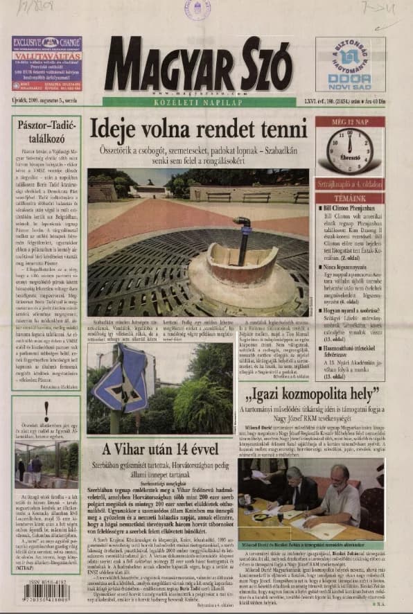 Magyar Szó, 66. évf. 2009. augusztus 5. 180. sz. 1–16. oldal