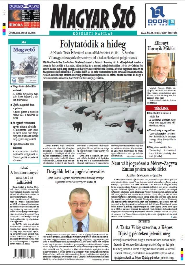 Magyar Szó, 69. évf. 2012. február 14. 35. sz. 1–20. oldal