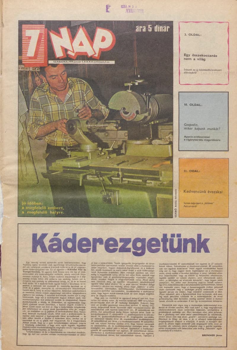7 Nap, 34. évf. 1979. január 5. 1. sz. 1–20. oldal