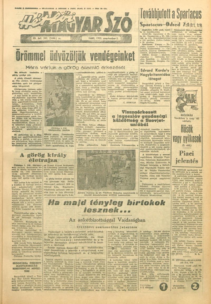 Magyar Szó, 12. évf. 1955. szeptember 5. 242. sz. 1–14. oldal