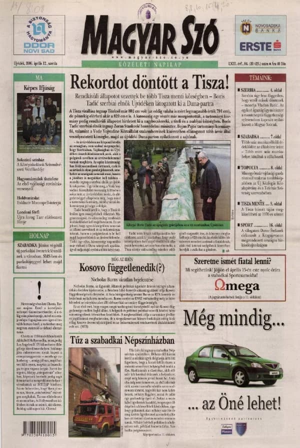 Magyar Szó, 63. évf. 2006. április 12. 84. sz. 1–20. oldal