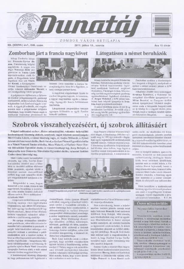 Dunatáj, 13. évf. 2011. július 13. 640. sz.