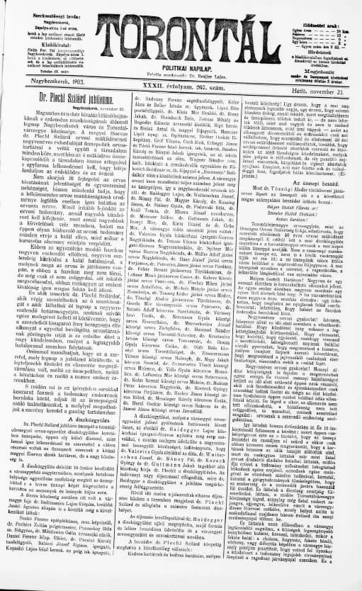 Torontál, 32. évf. 1903. november 23. 267. sz.