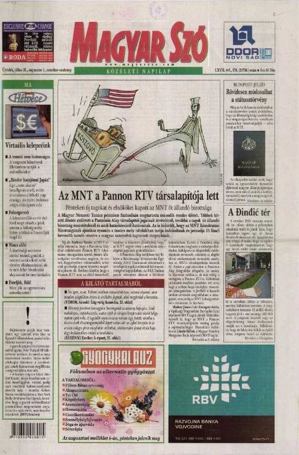 Magyar Szó, 67. évf. 2010. július 31. – augusztus 1. 176. sz. 1–24. oldal