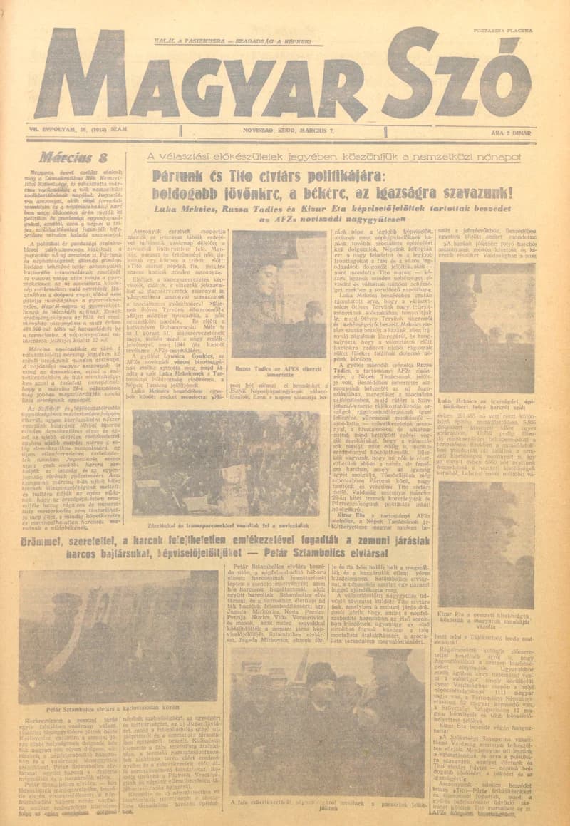 Magyar Szó, 7. évf. 1950. március 7. 56. sz. 1–4. oldal