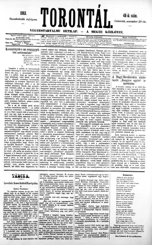 Torontál, 12. évf. 1883. november 29. 48. sz.