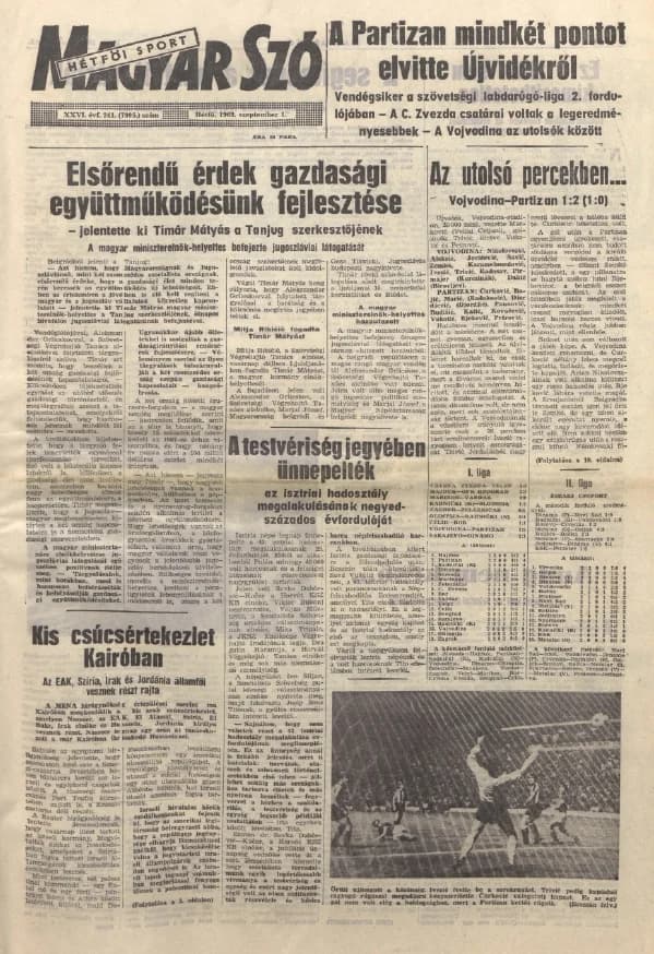 Magyar Szó, 26. évf. 1969. szeptember 1. 241. sz. 1–14. oldal