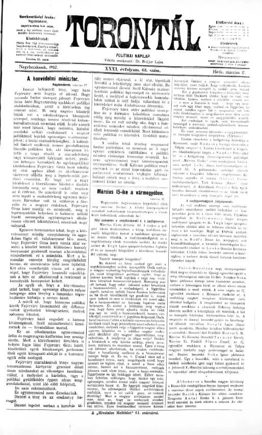 Torontál, 31. évf. 1902. március 17. 63. sz.