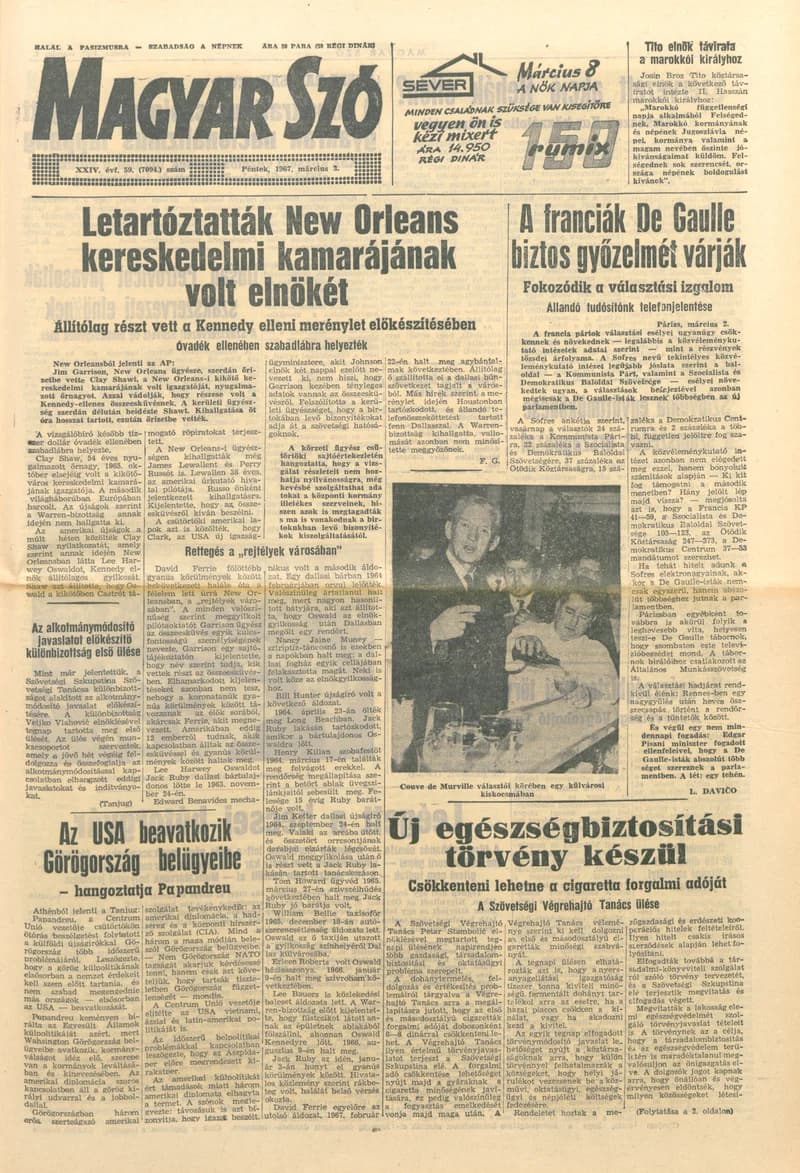 Magyar Szó, 24. évf. 1967. március 3. 59. sz. 1–16. oldal
