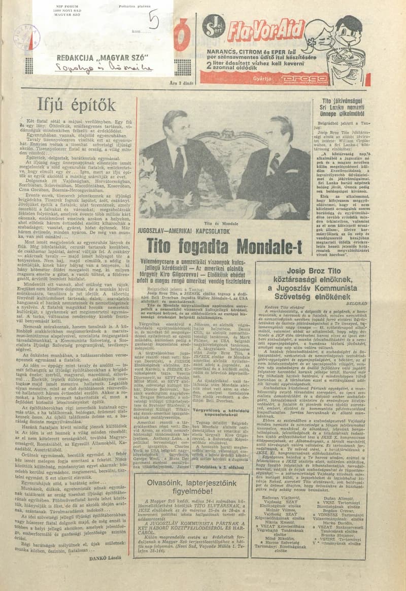 Magyar Szó, 34. évf. 1977. május 22. 138. sz.