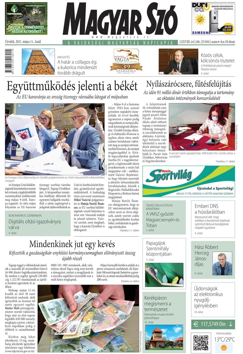 Magyar Szó, 78. évf. 2021. május 11. 106. sz. 1–20. oldal