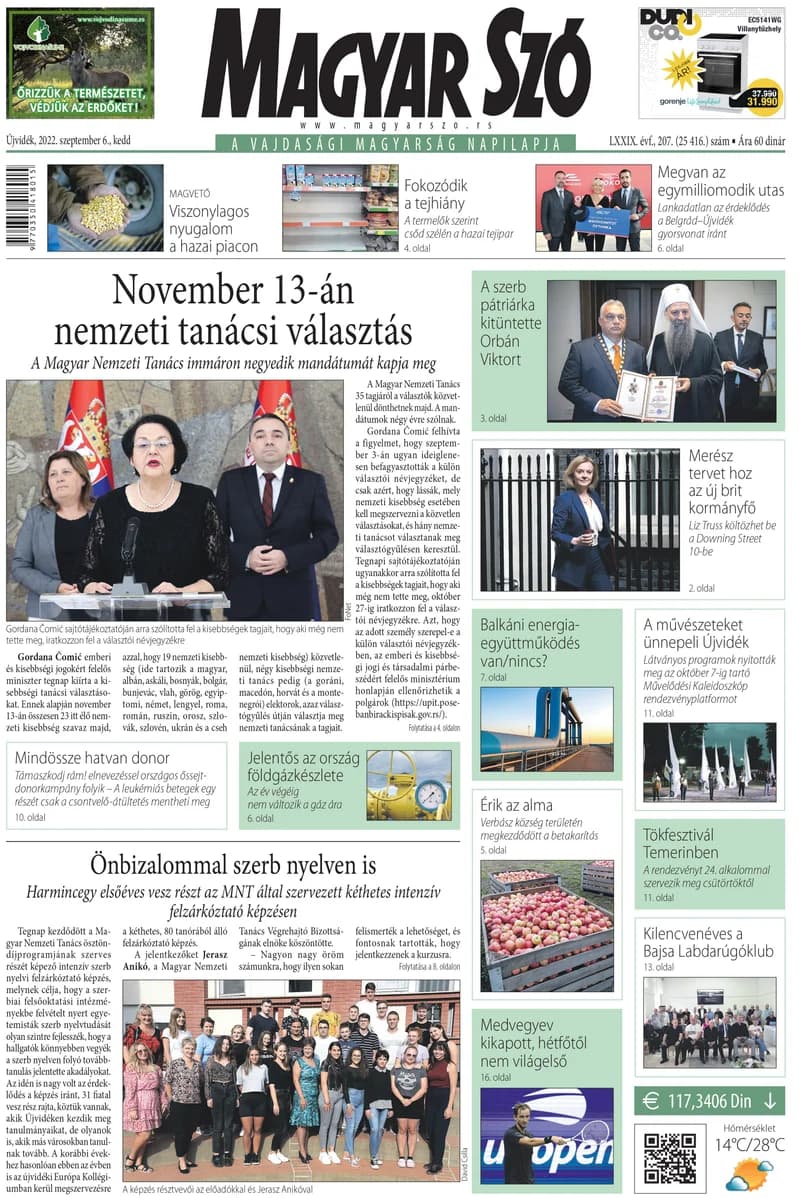 Magyar Szó, 79. évf. 2022. szeptember 6. 207. sz. 1–20. oldal