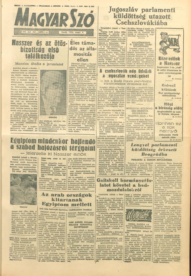 Magyar Szó, 13. évf. 1956. szeptember 4. 241. sz. 1–8. oldal