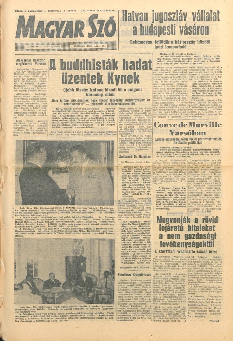 Magyar Szó, 23. évf. 1966. május 19. 135. sz.