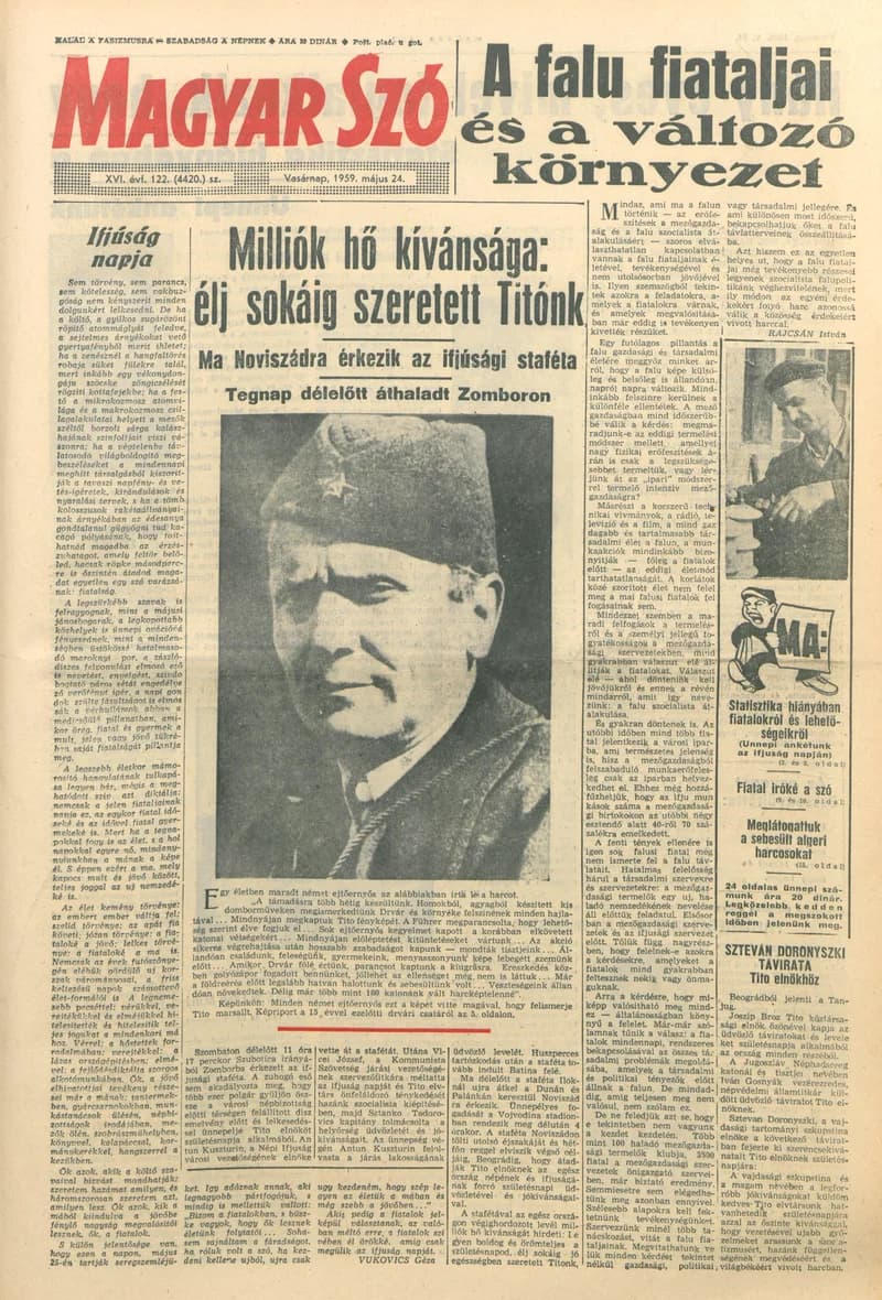 Magyar Szó, 16. évf. 1959. május 24. 122. sz. 1–26. oldal