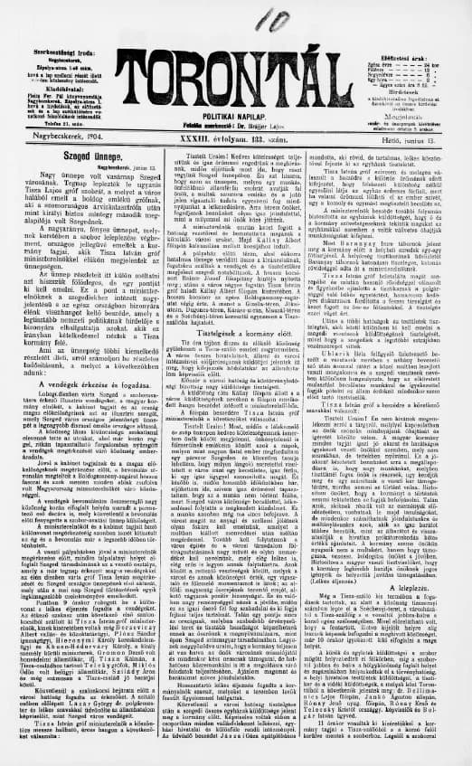 Torontál, 33. évf. 1904. június 13. 133. sz.