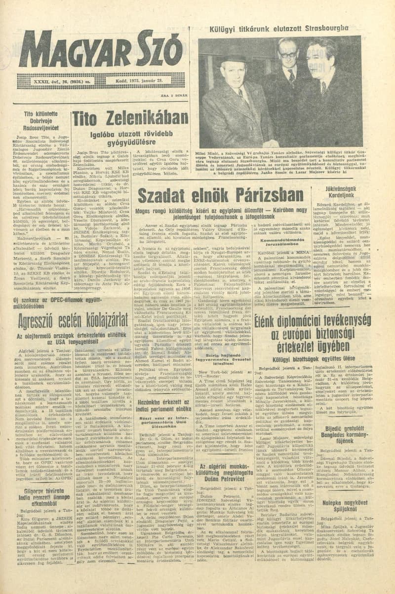 Magyar Szó, 32. évf. 1975. január 28. 26. sz.