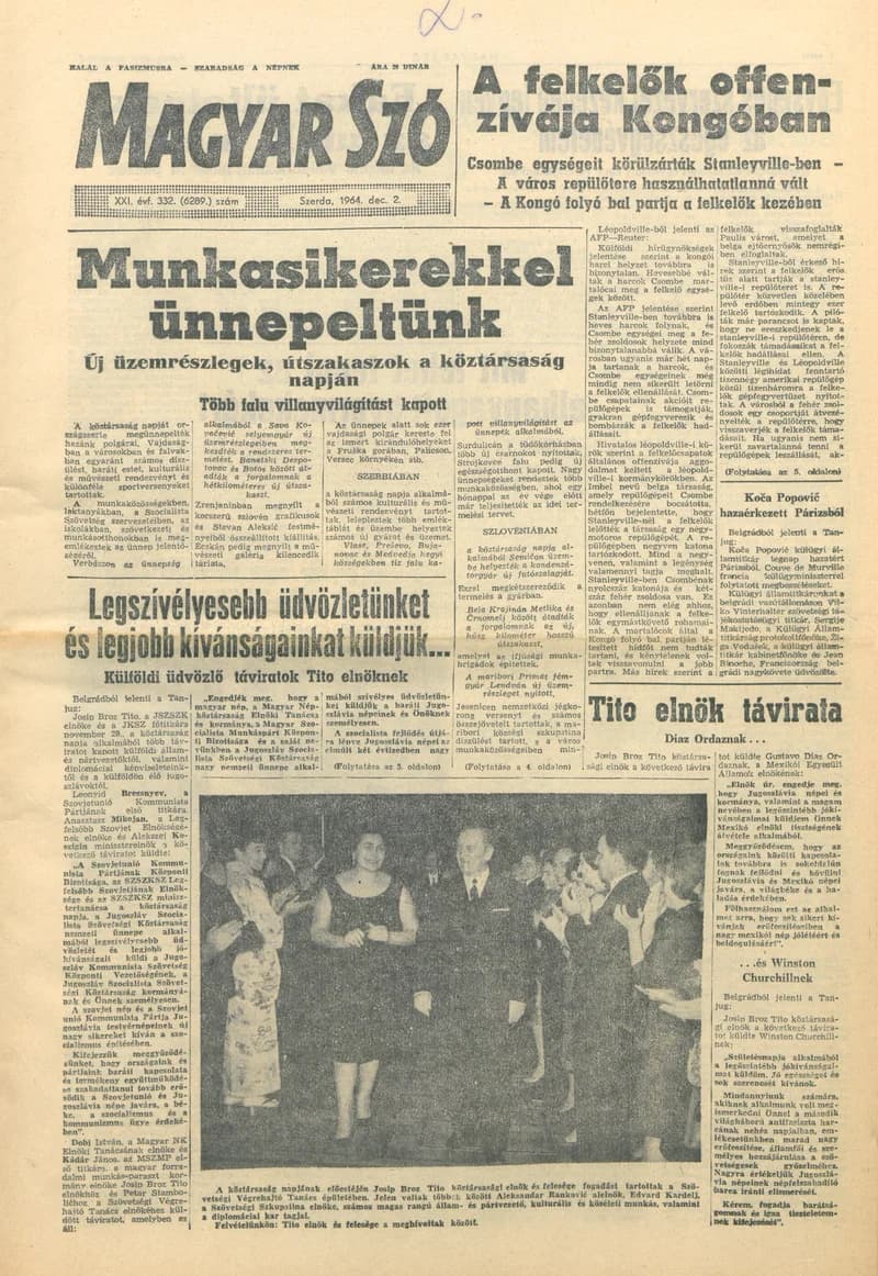 Magyar Szó, 21. évf. 1964. december 2. 332. sz. 1–16. oldal