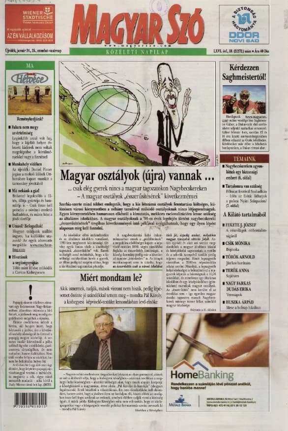Magyar Szó, 66. évf. 2009. január 24. – 25. 18. sz. 1–44. oldal