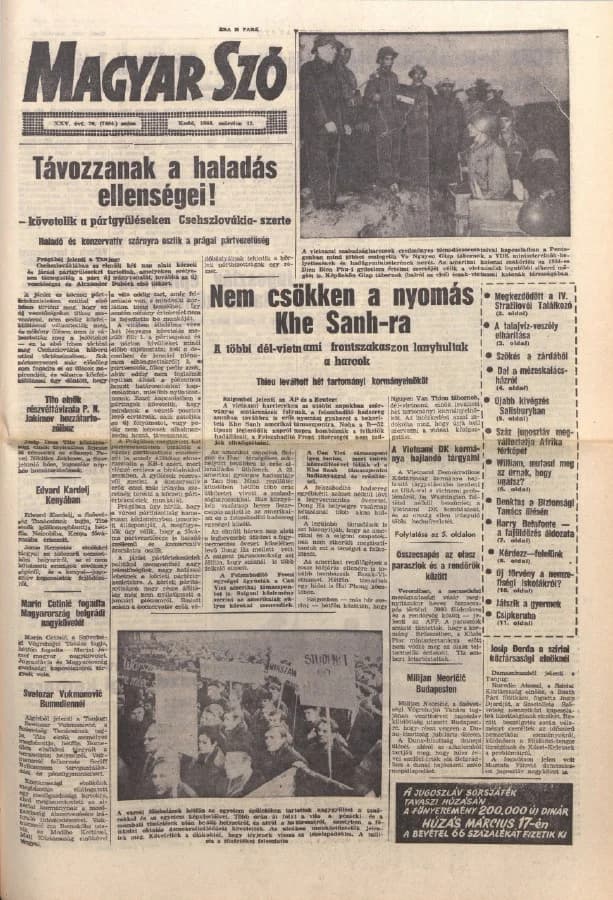 Magyar Szó, 25. évf. 1968. március 12. 70. sz. 1–16. oldal