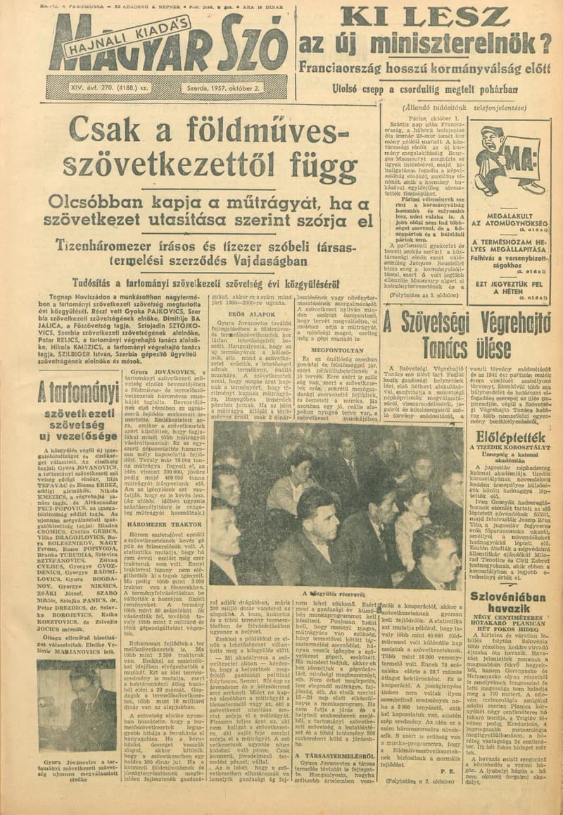 Magyar Szó, 14. évf. 1957. október 2. 270. sz. 1–14. oldal