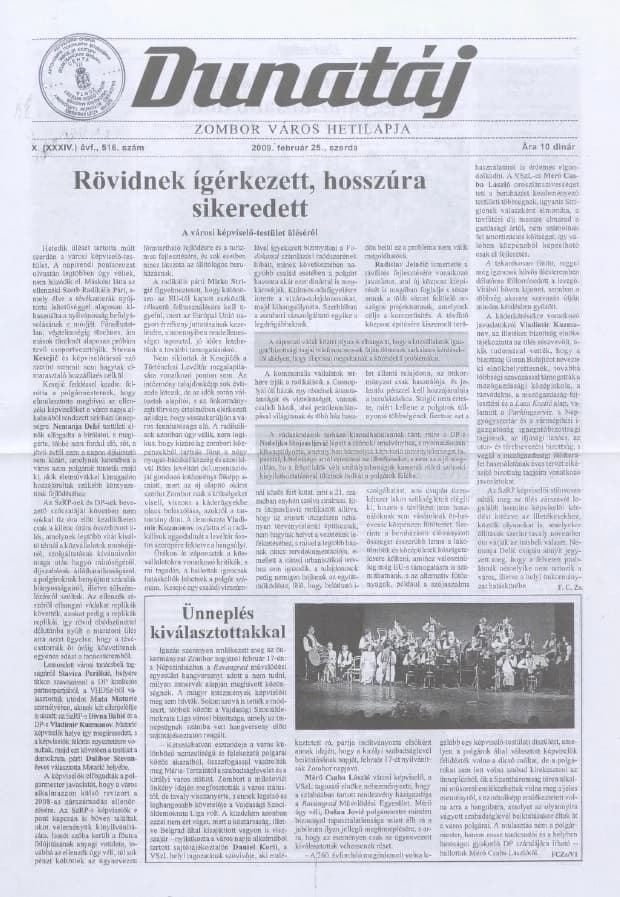 Dunatáj, 11. évf. 2009. február 25. 516. sz.
