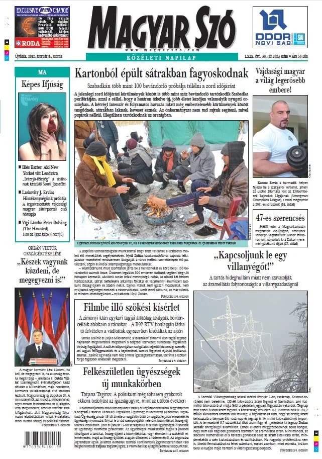 Magyar Szó, 69. évf. 2012. február 8. 30. sz. 1–20. oldal