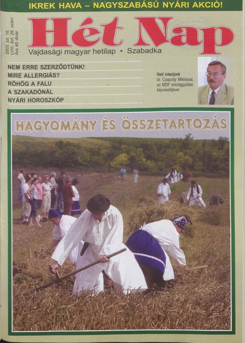 7 Nap, 58. évf. 2003. július 16. 28. sz.