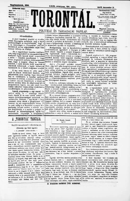 Torontál, 23. évf. 1894. december 31. 298. sz.