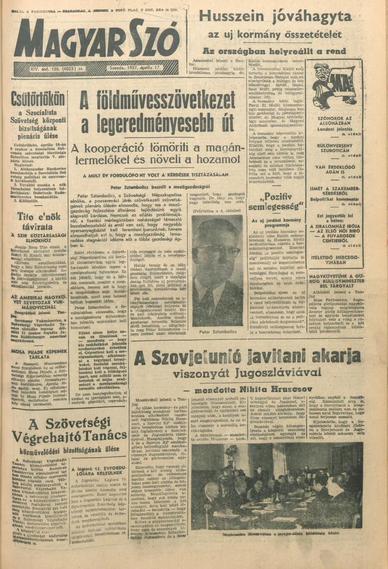 Magyar Szó, 14. évf. 1957. április 17. 105. sz. 1–10. oldal
