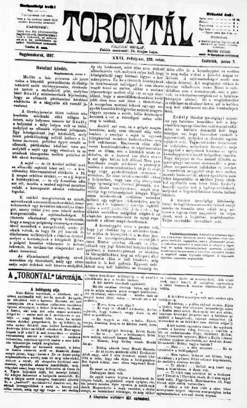 Torontál, 26. évf. 1897. június 3. 126. sz.