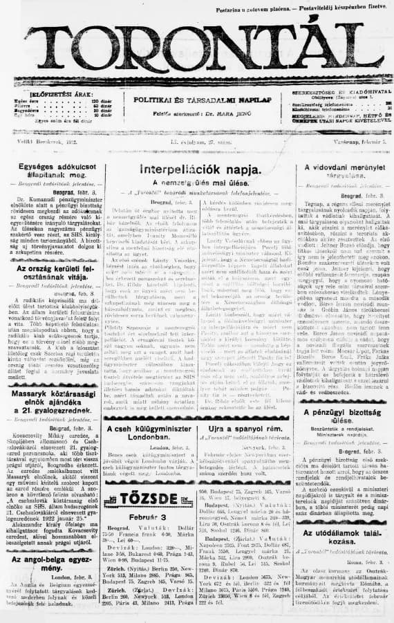 Torontál, 51. évf. 1922. február 5. 27. sz.