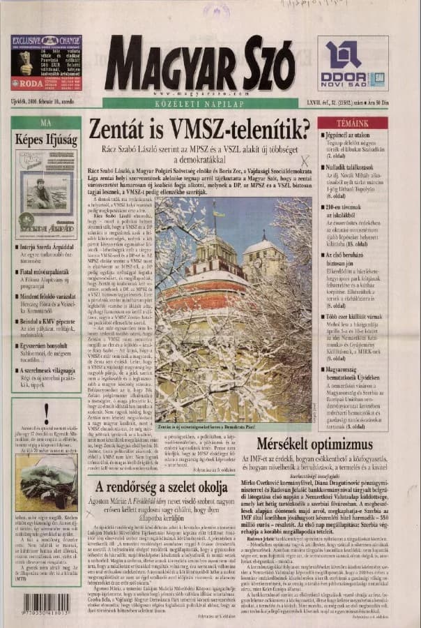 Magyar Szó, 67. évf. 2010. február 10. 32. sz. 1–20. oldal