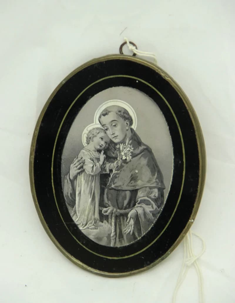 Ovális szentkép – Szent Antal a gyermek Jézussal