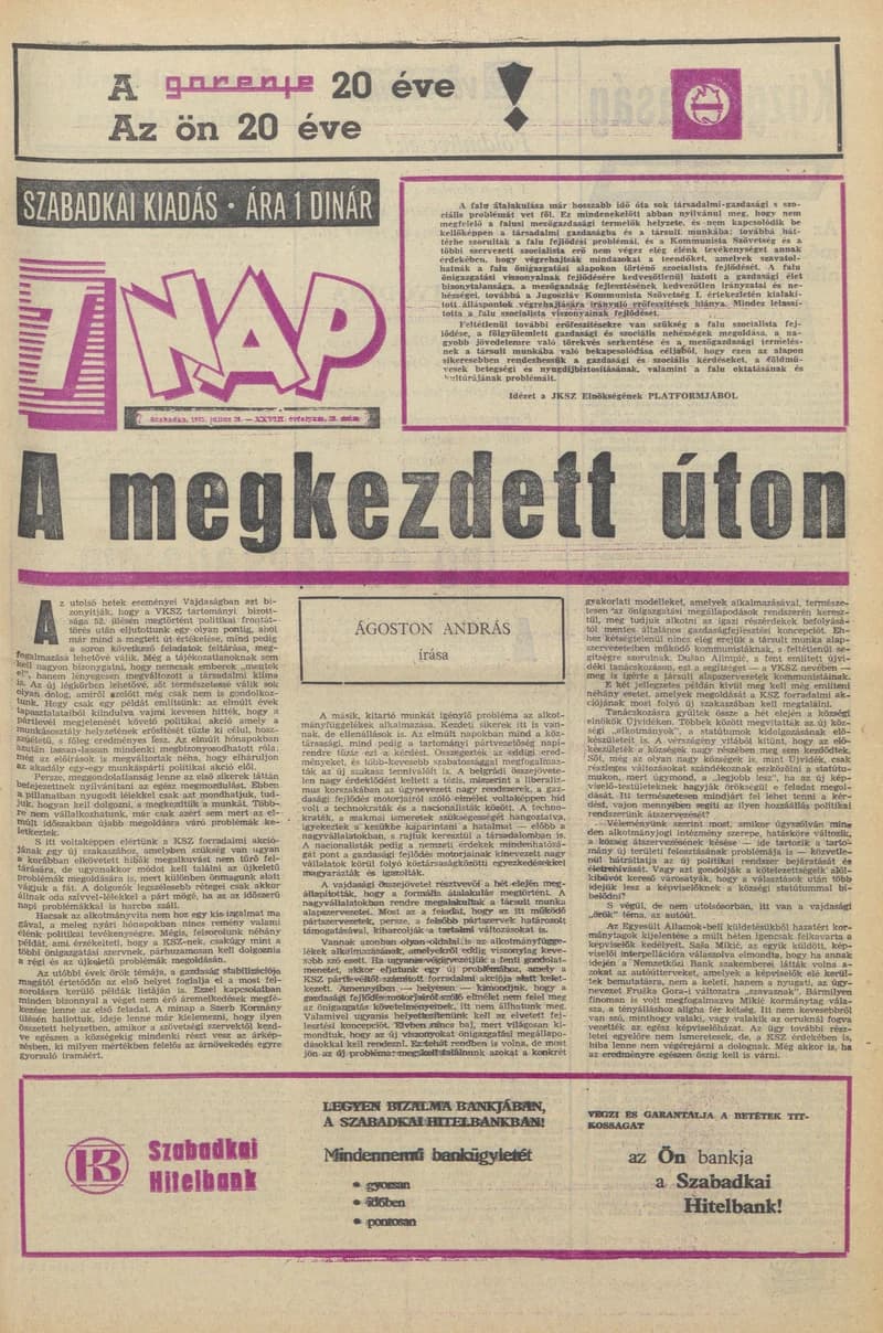 7 Nap, 28. évf. 1973. július 20. 29. sz. 1–28. oldal