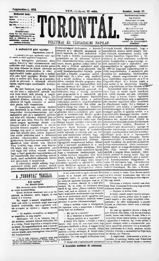 Torontál, 24. évf. 1895. január 26. 22. sz.