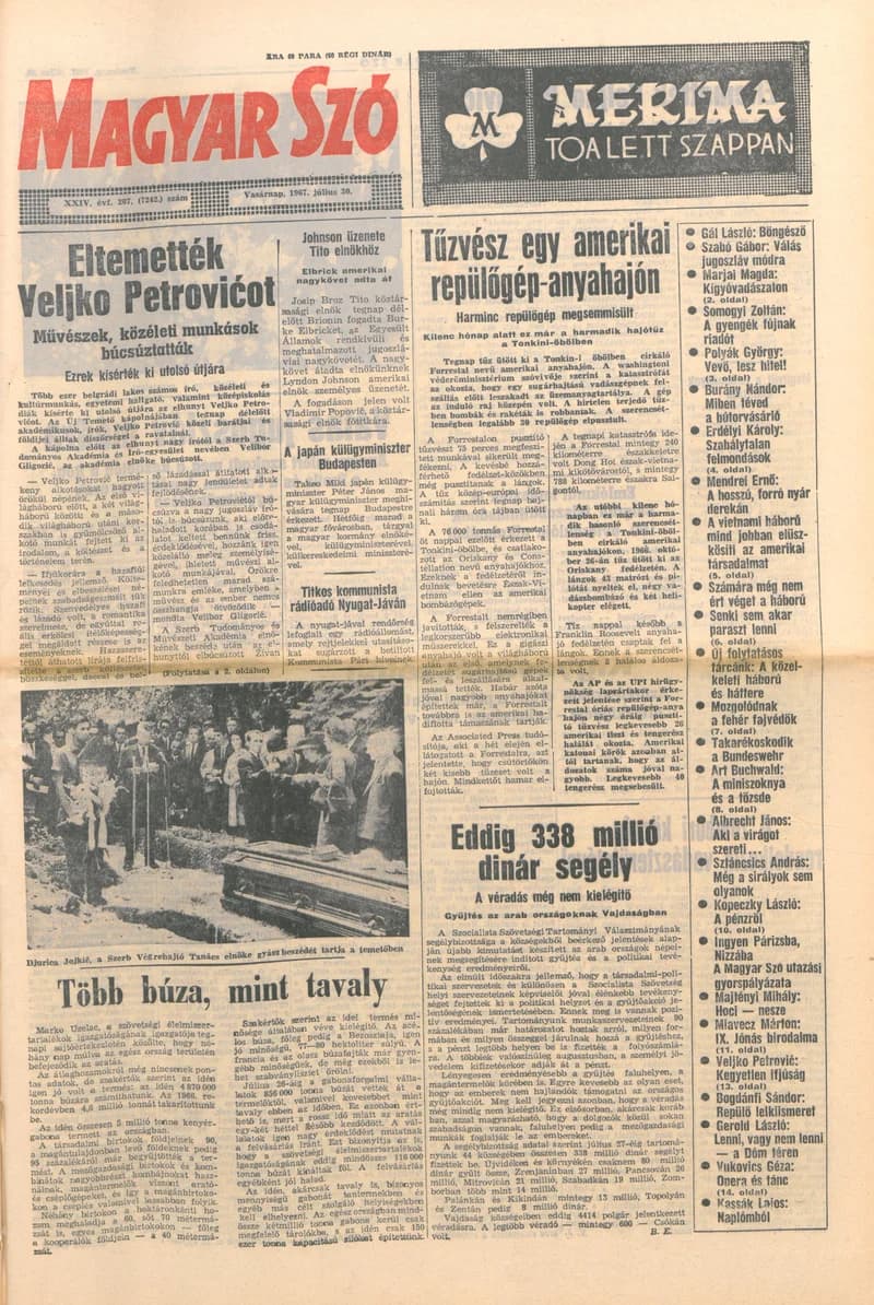 Magyar Szó, 24. évf. 1967. július 30. 207. sz. 1–24. oldal