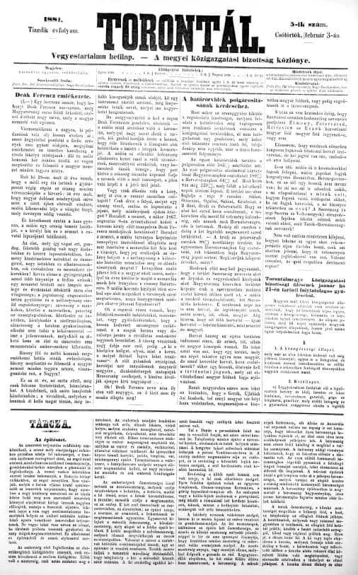 Torontál, 10. évf. 1881. február 3. 5. sz.