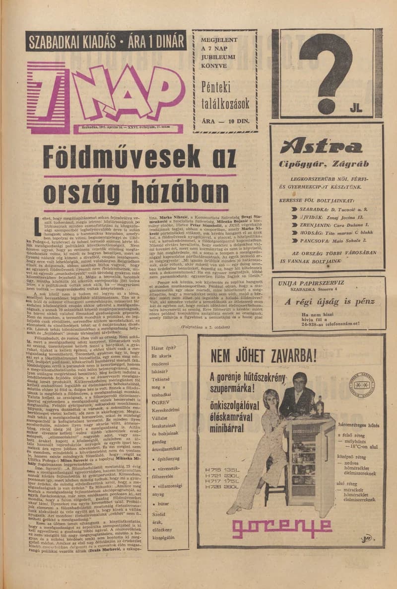 7 Nap, 26. évf. 1971. április 16. 17. sz. 1–28. oldal