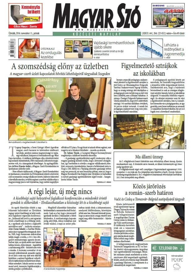 Magyar Szó, 73. évf. 2016. november 11. 264. sz. 1–16. oldal