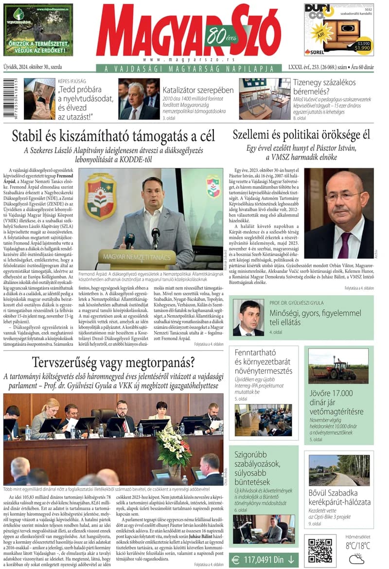 Magyar Szó, 81. évf. 2024. október 30. 253. sz. 1–16. oldal