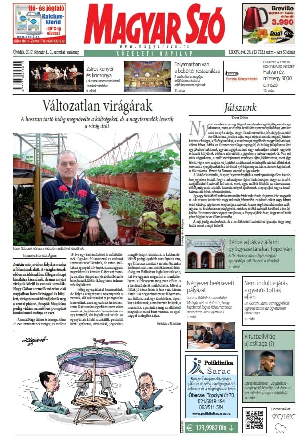 Magyar Szó, 74. évf. 2017. február 4. – 5. 28. sz. 1–32. oldal