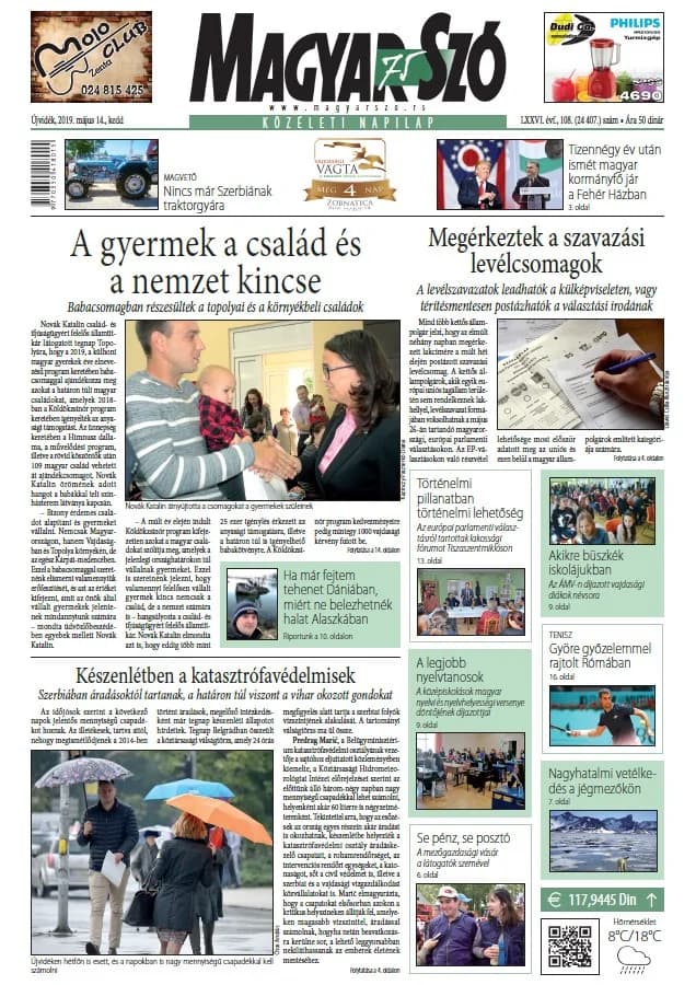 Magyar Szó, 76. évf. 2019. május 14. 108. sz. 1–20. oldal