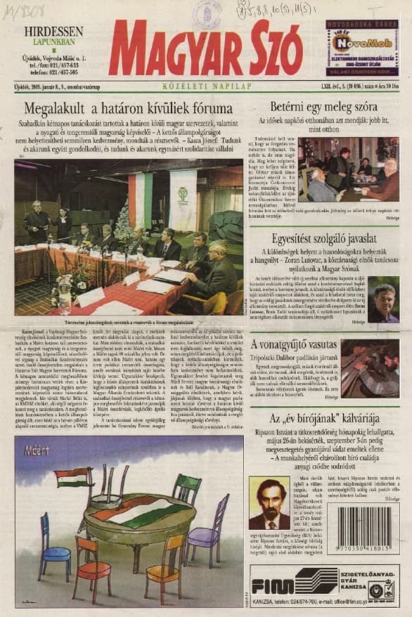 Magyar Szó, 62. évf. 2005. január 8. – 9. 5. sz. 1–12. oldal