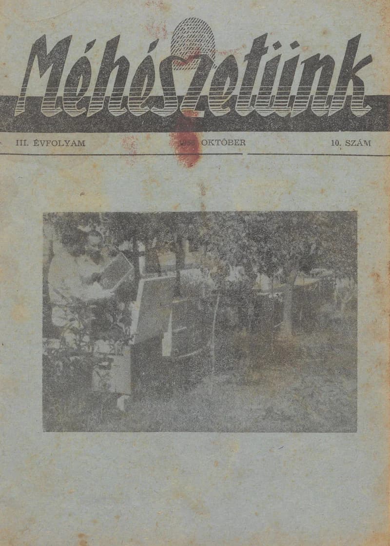 Méhészetünk, 3. évf. 1956. október 1. 10. sz.