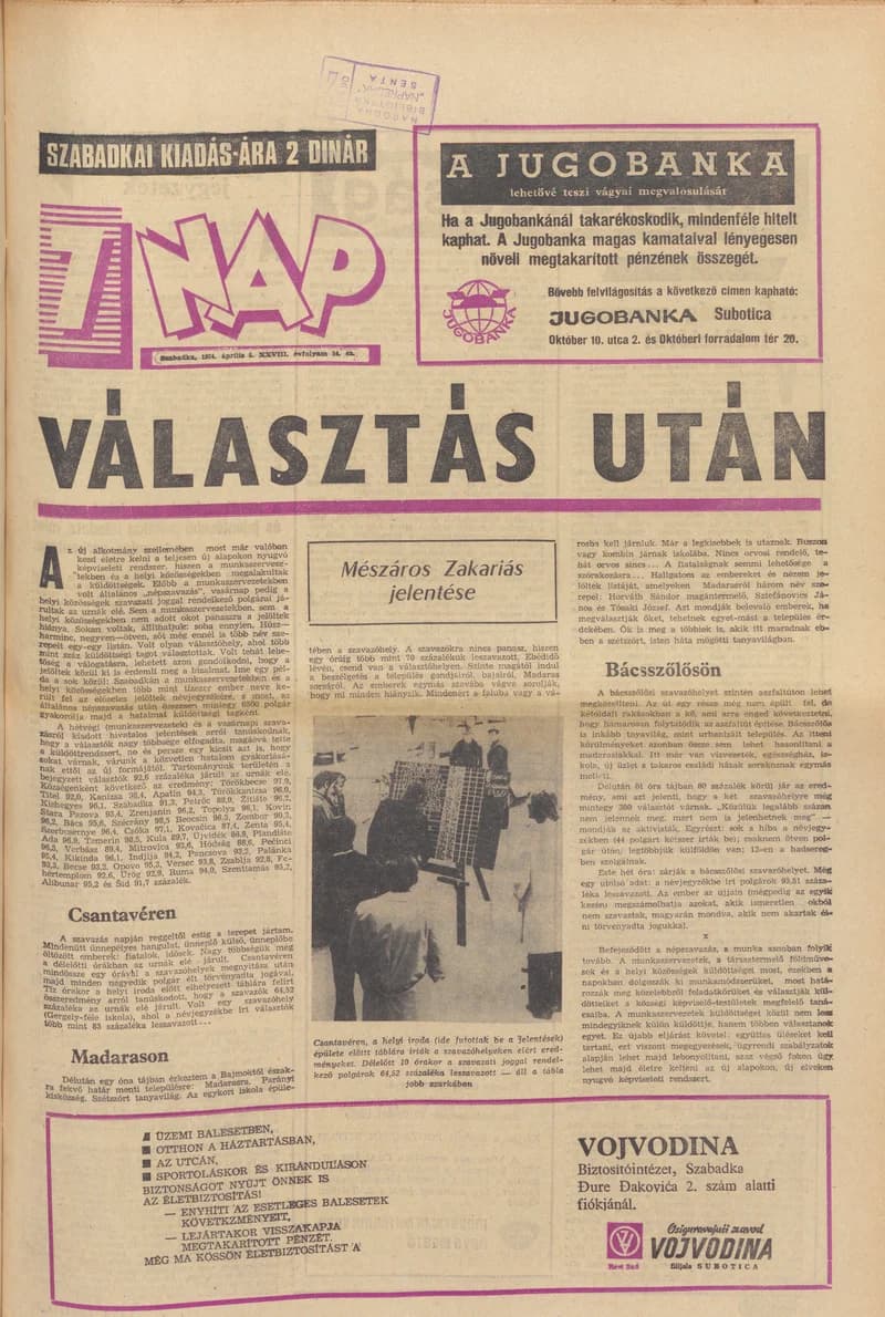 7 Nap, 29. évf. 1974. április 5. 14. sz. 1–32. oldal