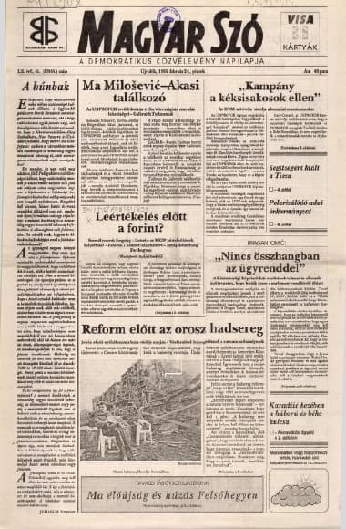 Magyar Szó, 52. évf. 1995. február 24. 45. sz. 1–16. oldal